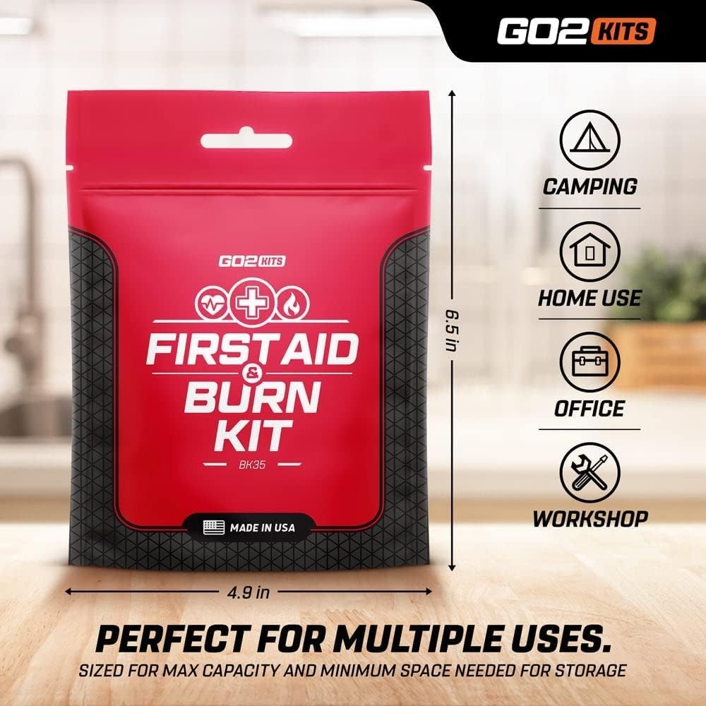 Advanced First Aid & Burn Kit, Comprehensive Burn First Aid Kit with Dressing...