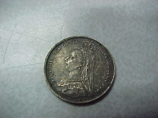 Great Britain 1888 Silver sixpence