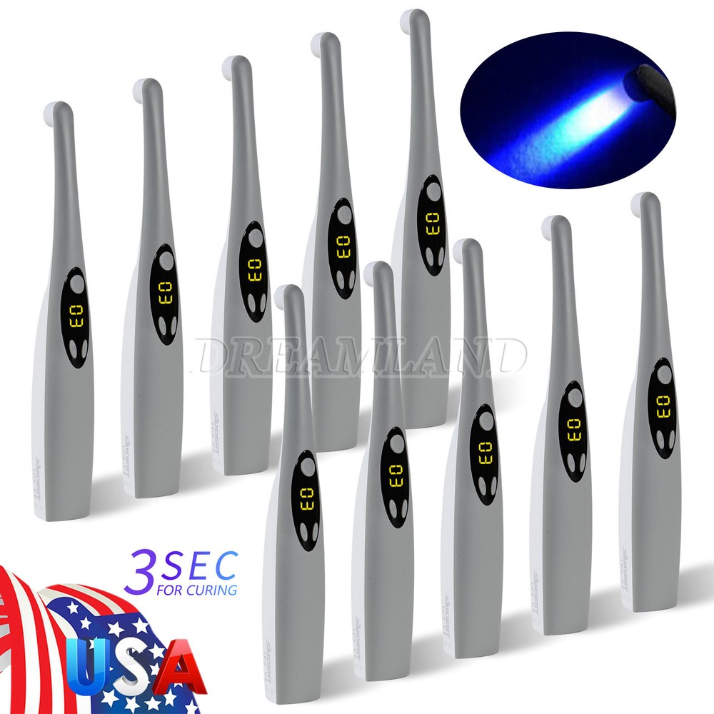 Dental Wireless Cordless LED Cure Curing Light Lamp 3 Second Tool Resin Cure