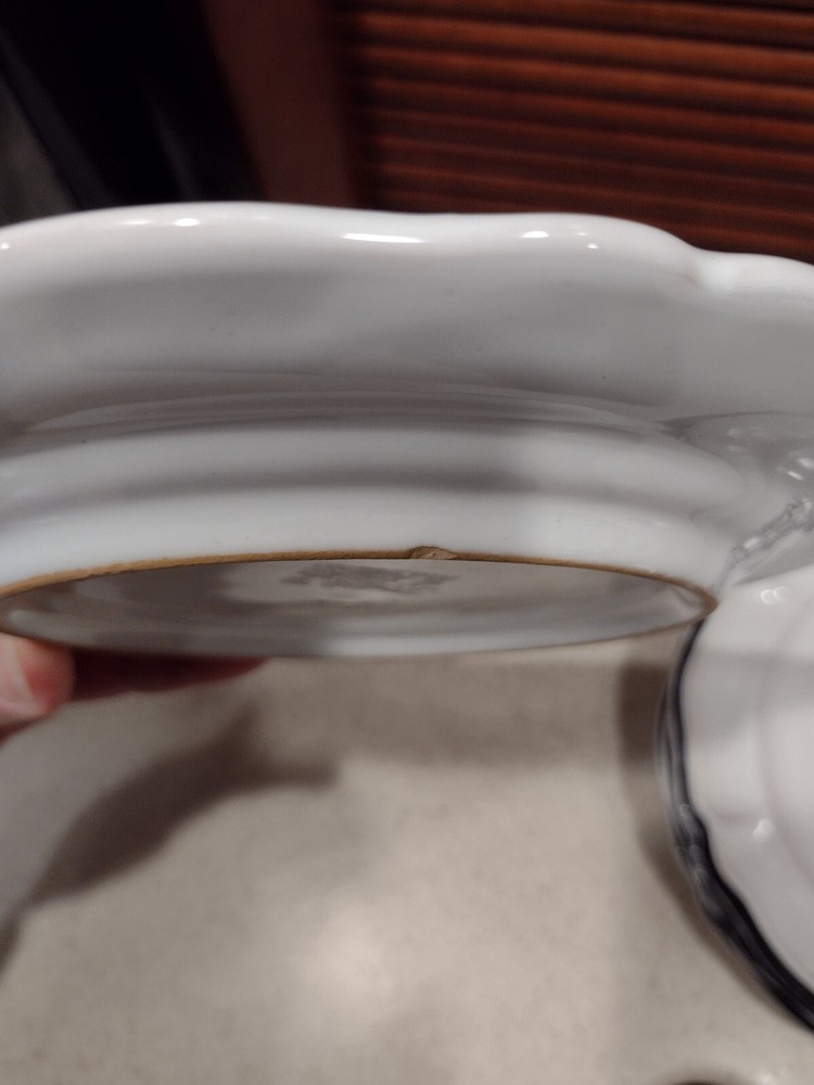 4 Salad Plates Shield Pattern - Made In Italy
