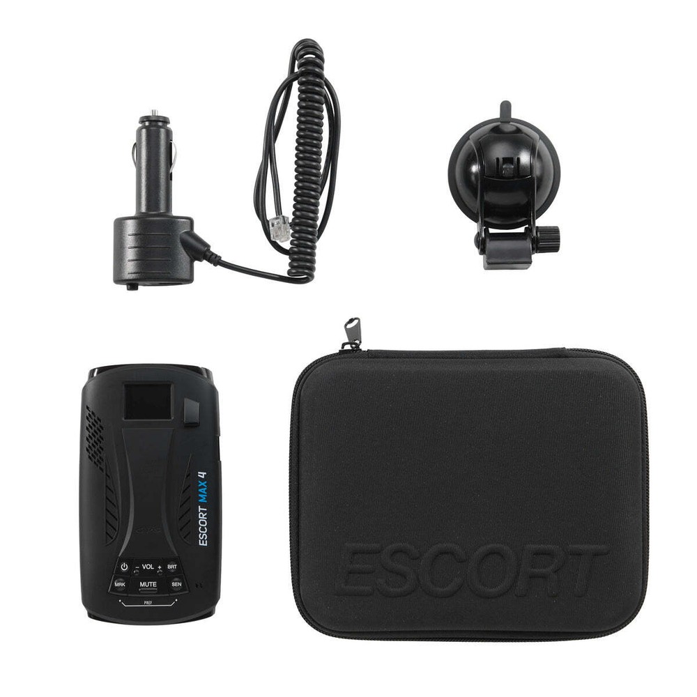 Escort MAX 4 Radar Detector 2X Filtering Advanced Range GPS Bluetooth CarPlay