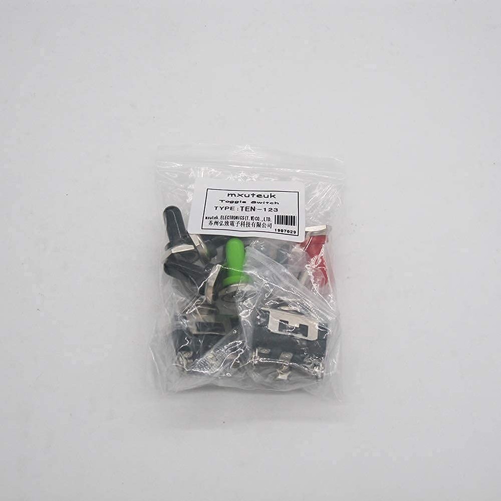 3pcs Momentary Toggle Switch SPDT (ON)/Off/(ON) 3 Pin 3 Position 3 Way Toggle...