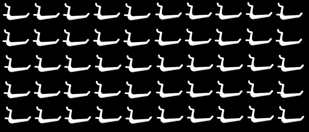100 Pack Jumbo Pegboard Hooks White Garage Tools Storage Organization Jewelry