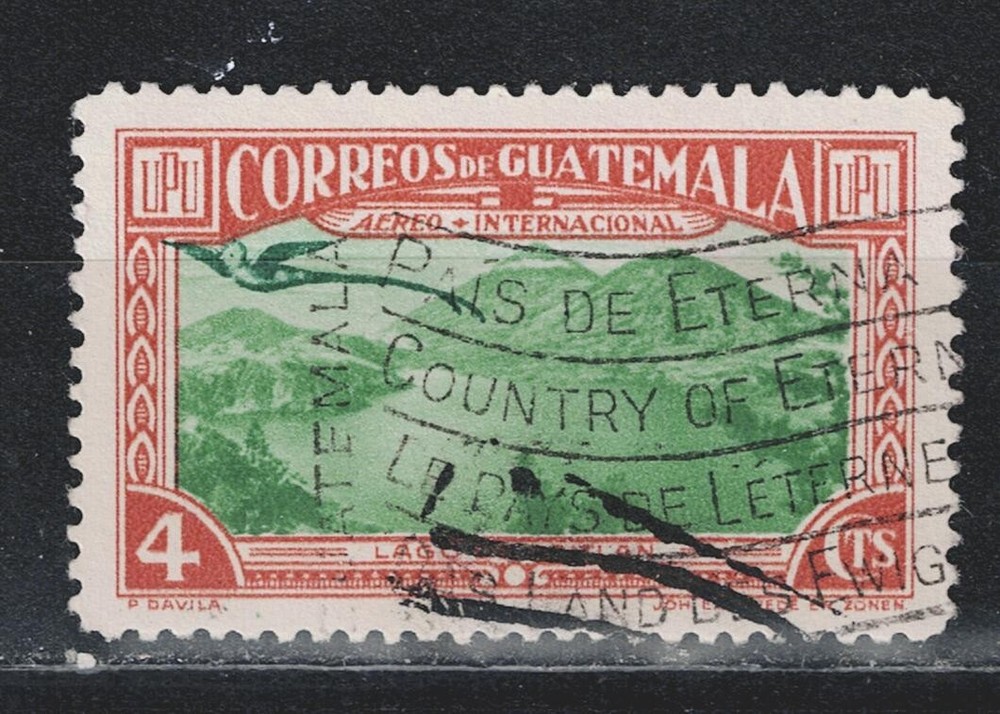 Guatemala Nature Volcanos stamp 1945 A-1