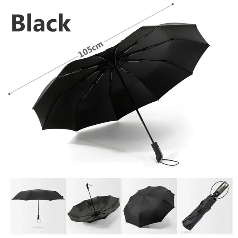 Automatic Umbrella Sun/Rain Anti-UV Windproof 3 Folding Compact Umbrella