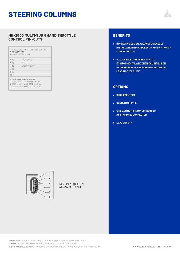 Clockwise Electronic Hand Throttle Control, Remote Engine Operation