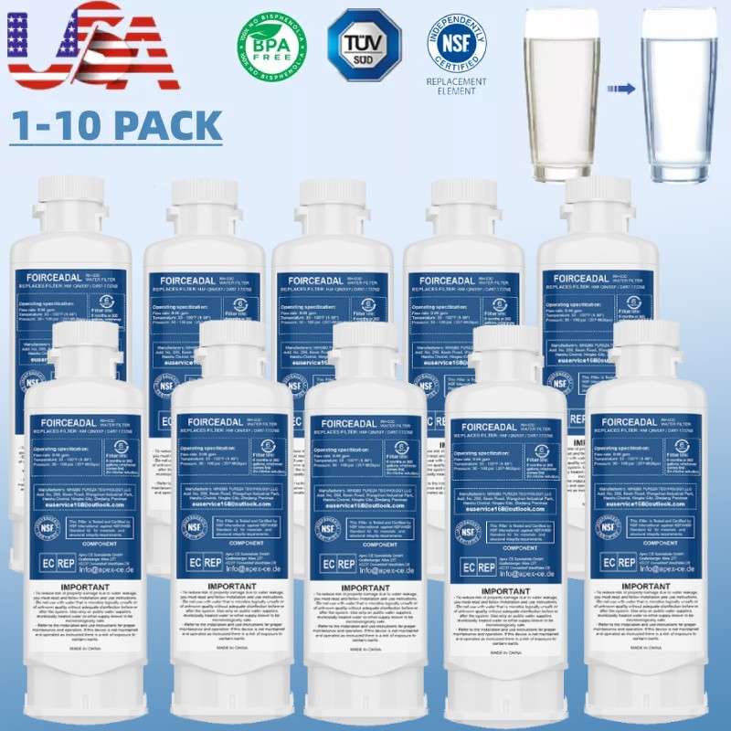1-10pack For Samsung DA97-17376B HAF-QIN/EXP Refrigerator Water Filter White US