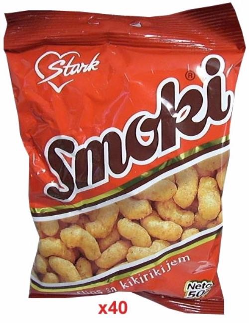 Smoki Peanut Flavored Snacks, CASE, 40x50g