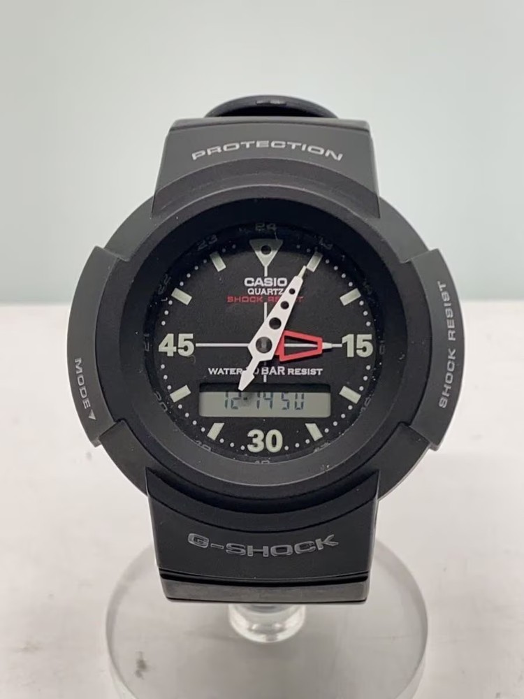 CASIO Quartz Watch G SHOCK Digital Analog Rubber BLK BLK
