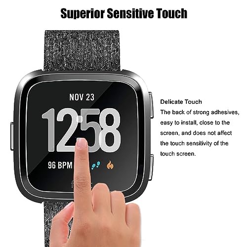 (4 Pack) For Fitbit Versa (2018) / Versa Lite Smartwatch Tempered Glass Screen