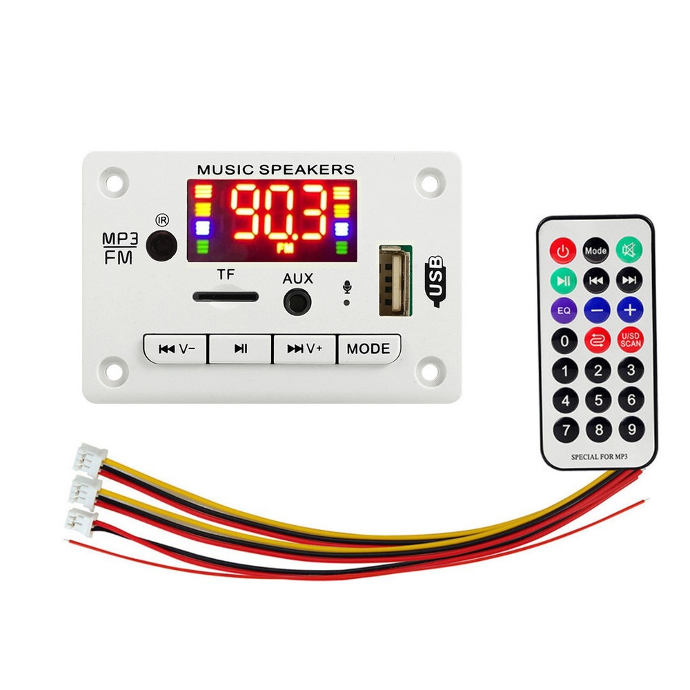 12V Bluetooth 5.0 USB AUX TF FM Car Audio Digital Decoder Board Module new