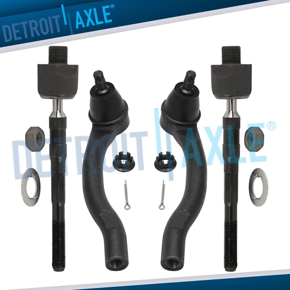 Front Inner & Outer Tie Rods for 2009 2010 2011 2012 2013 2014 2015 Honda Pilot