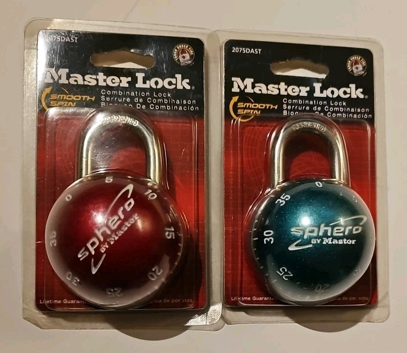 Master Lock Sphero Master 1 Green 1 Red Smooth Spin Combination Lock New
