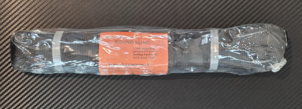 Round Sling 100% Polyester 3ft 5:1 Safety Factor #RS-E5EN2600lbs-3