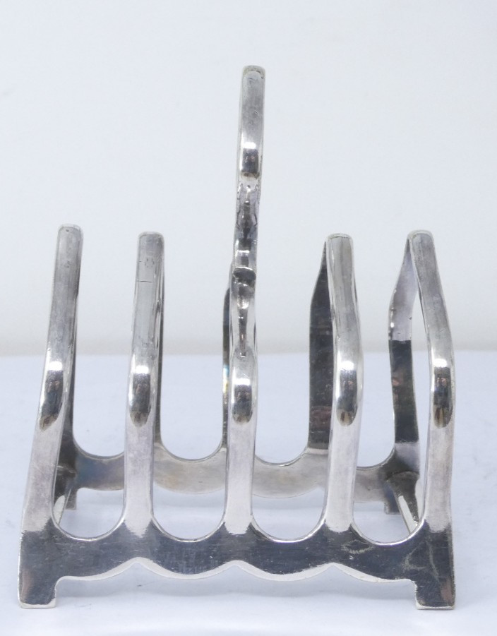 4 Four Slice Toast Rack Arched Divider Silver Plated EPNS Tableware Stand Holder