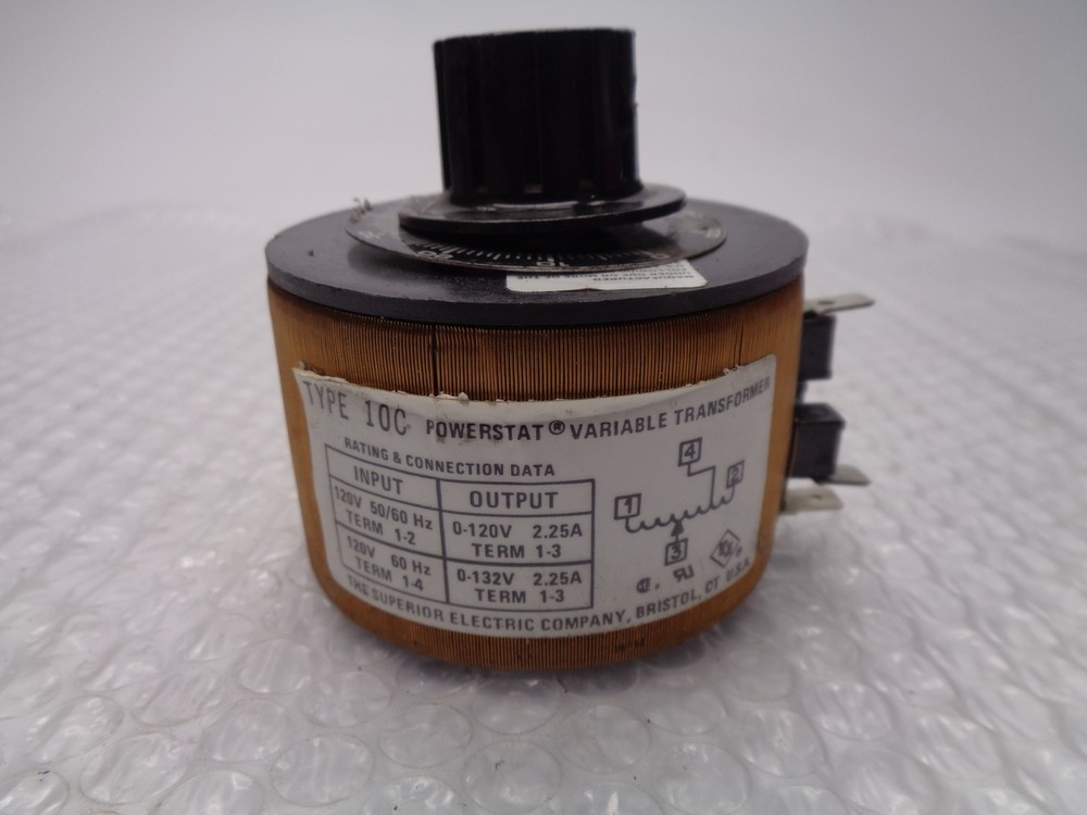 SUPERIOR ELECTRIC 10C VARIABLE TRANSFORMER UNMP