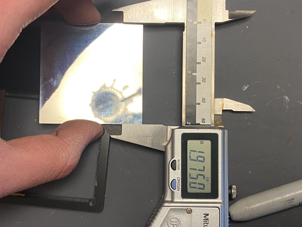 First Surface Quarter-frosted 1/4 Beam Splitter Mirror 2in x 2in Physics