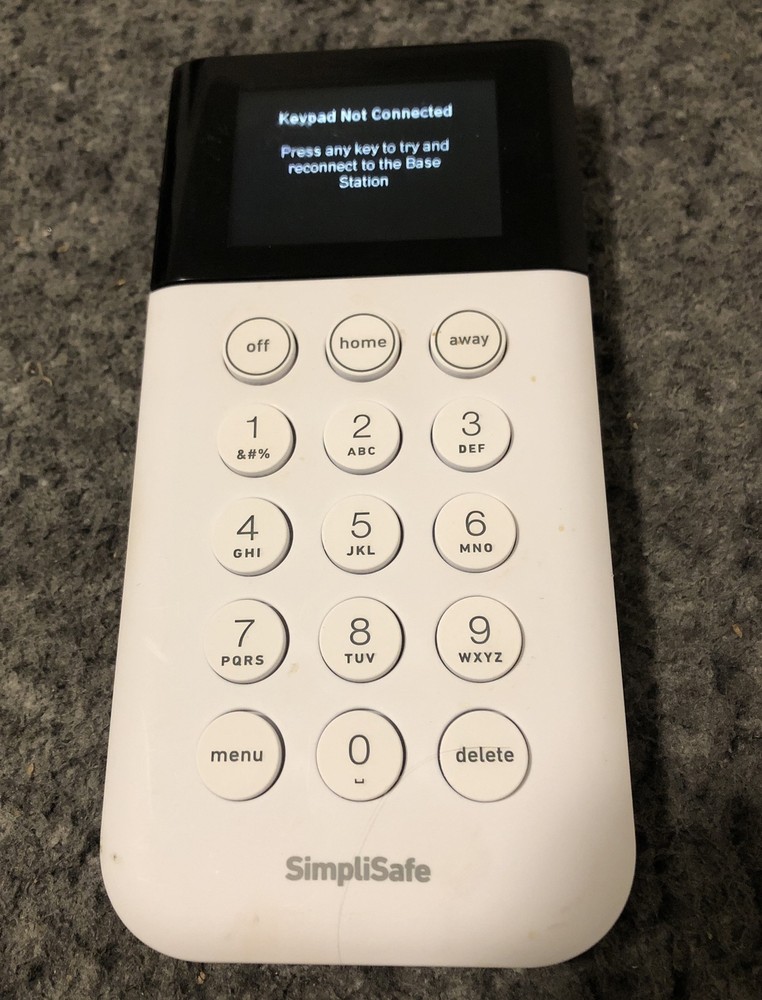 SimpliSafe SSKP3 Security Keypad Remote White Wireless