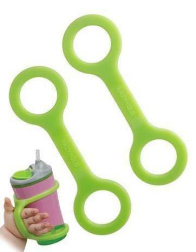 EazyHold Two Pack Sippy Cup Bottle Holder 7 1/2" - Silicone Handle Attachment