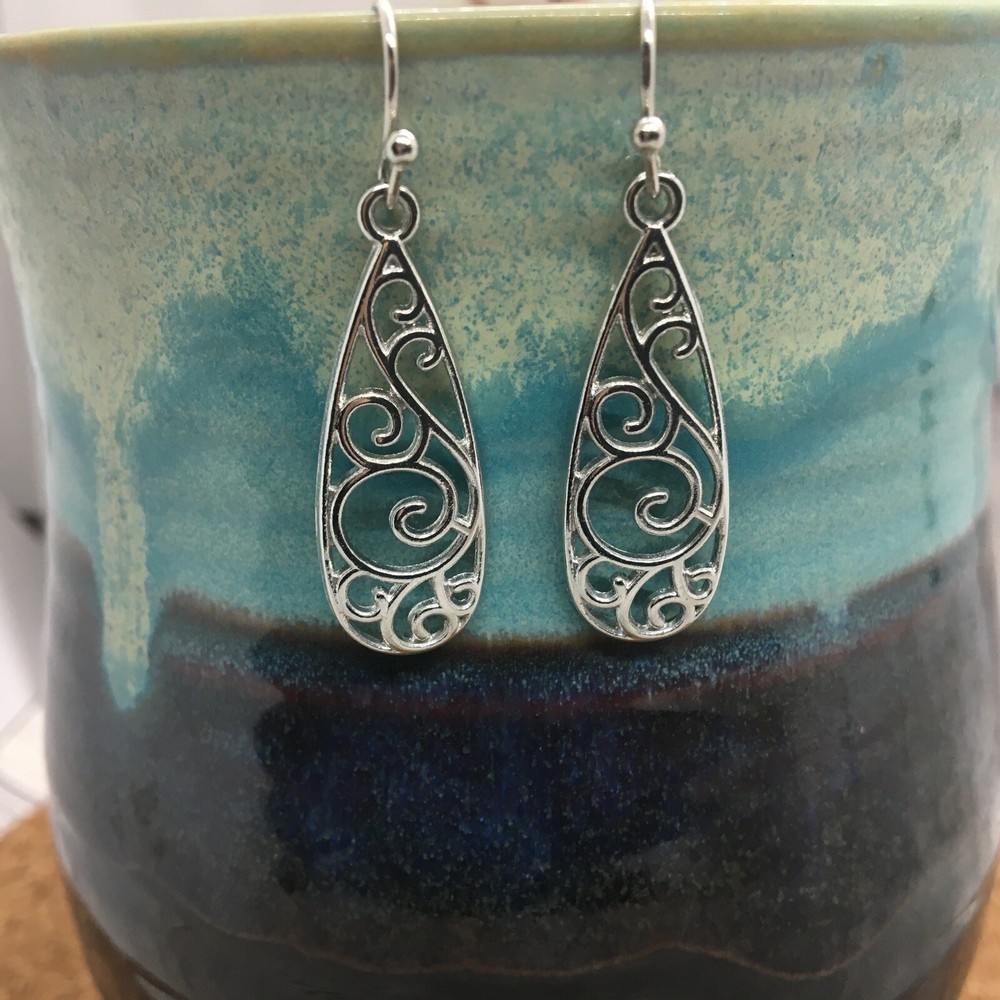 1.5” Silver-tone Earring Set Boho Retro Drop Dangle Hook New Free Ship 3931