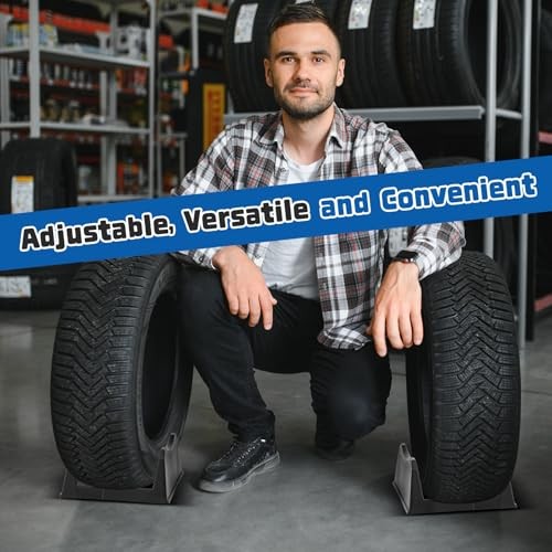 Pcs Car Tire Display Stand Wheel Display Rack Adjustable Width Rim Storage 2
