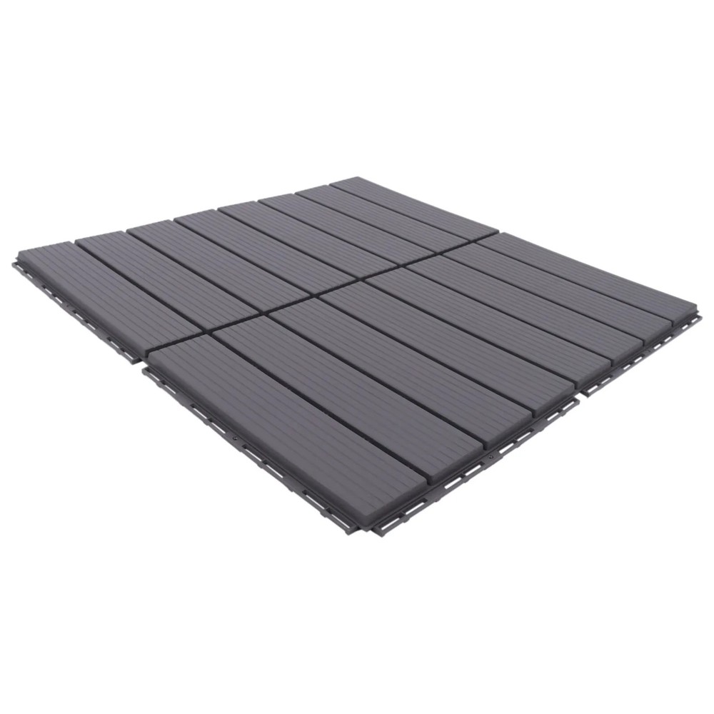 Interlocking 12"x12" Plastic Composite Patio Deck Tiles Easy DIY Installation
