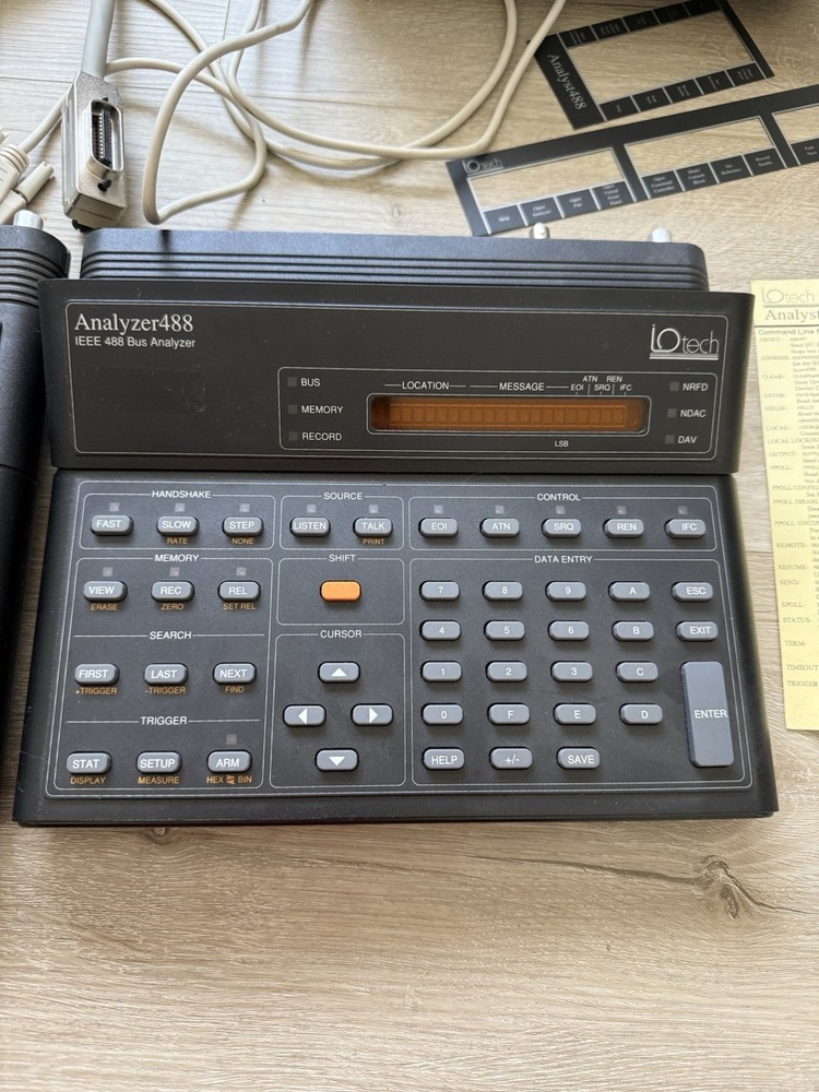 IOtech Analyzer 488 IEEE-488 GPIB Bus Analyzer Lot 2 + Cables Case