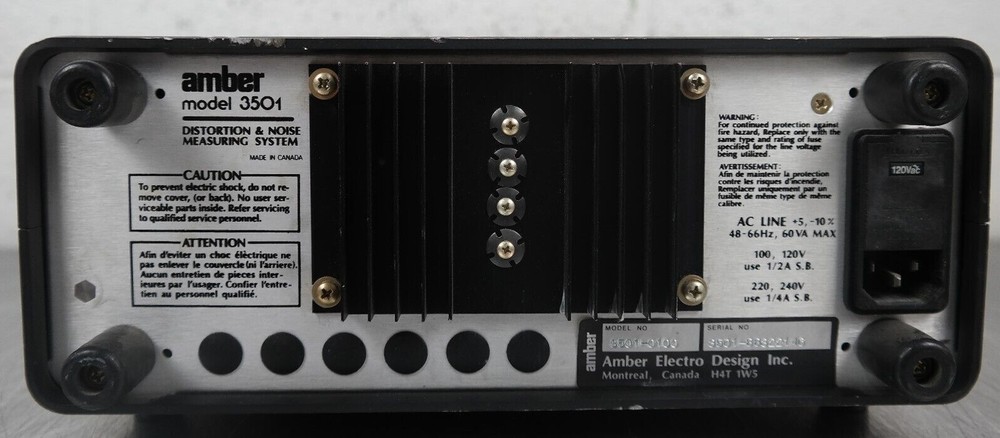 Amber Model 3501a Distortion & Noise Measuring System