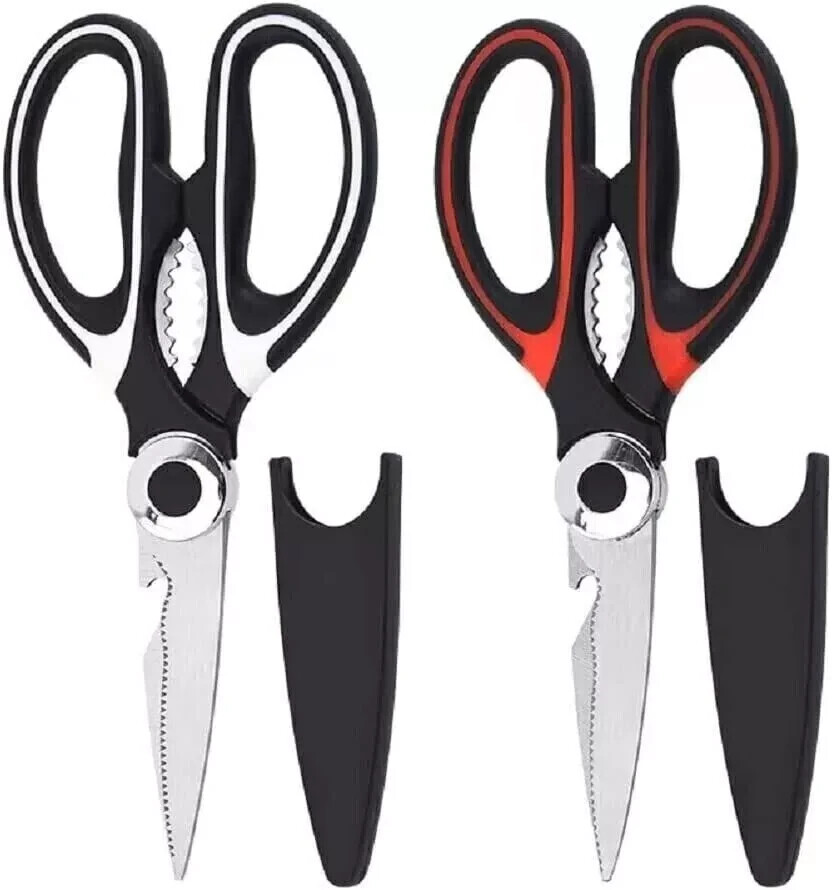 8-Inch Multipurpose Scissors Bulk Pack of 3 - Ultra Sharp Blades
