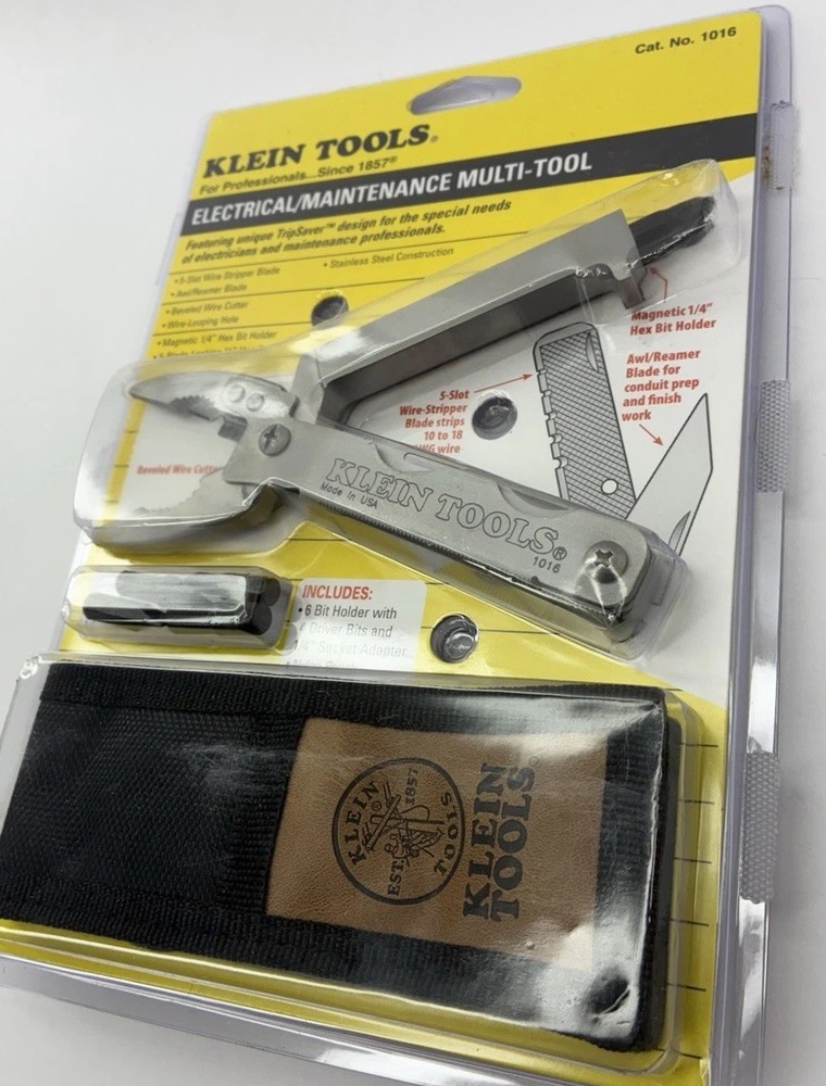 Klein Tools 1016 Electrical Maintenance Multi-Tool w/ Pouch & Bits – NEW Sealed