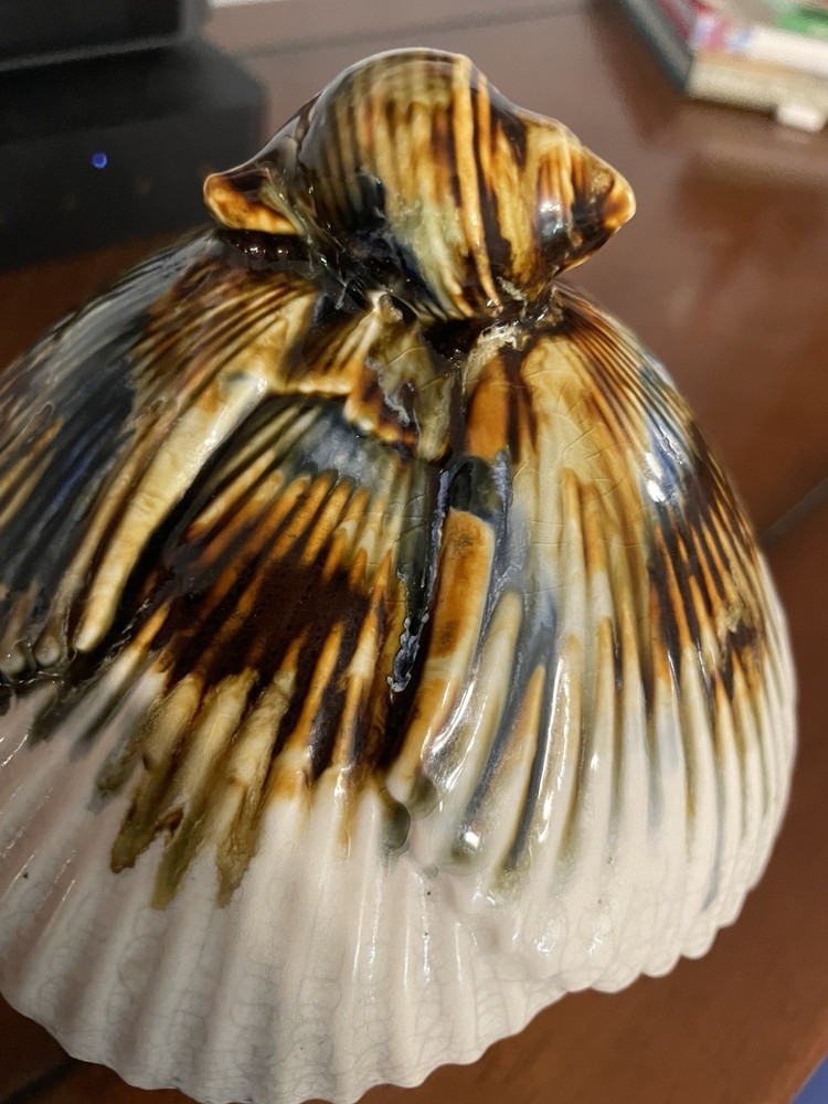 Ceramic Glazed Hanging Birdhouse Shell On Top