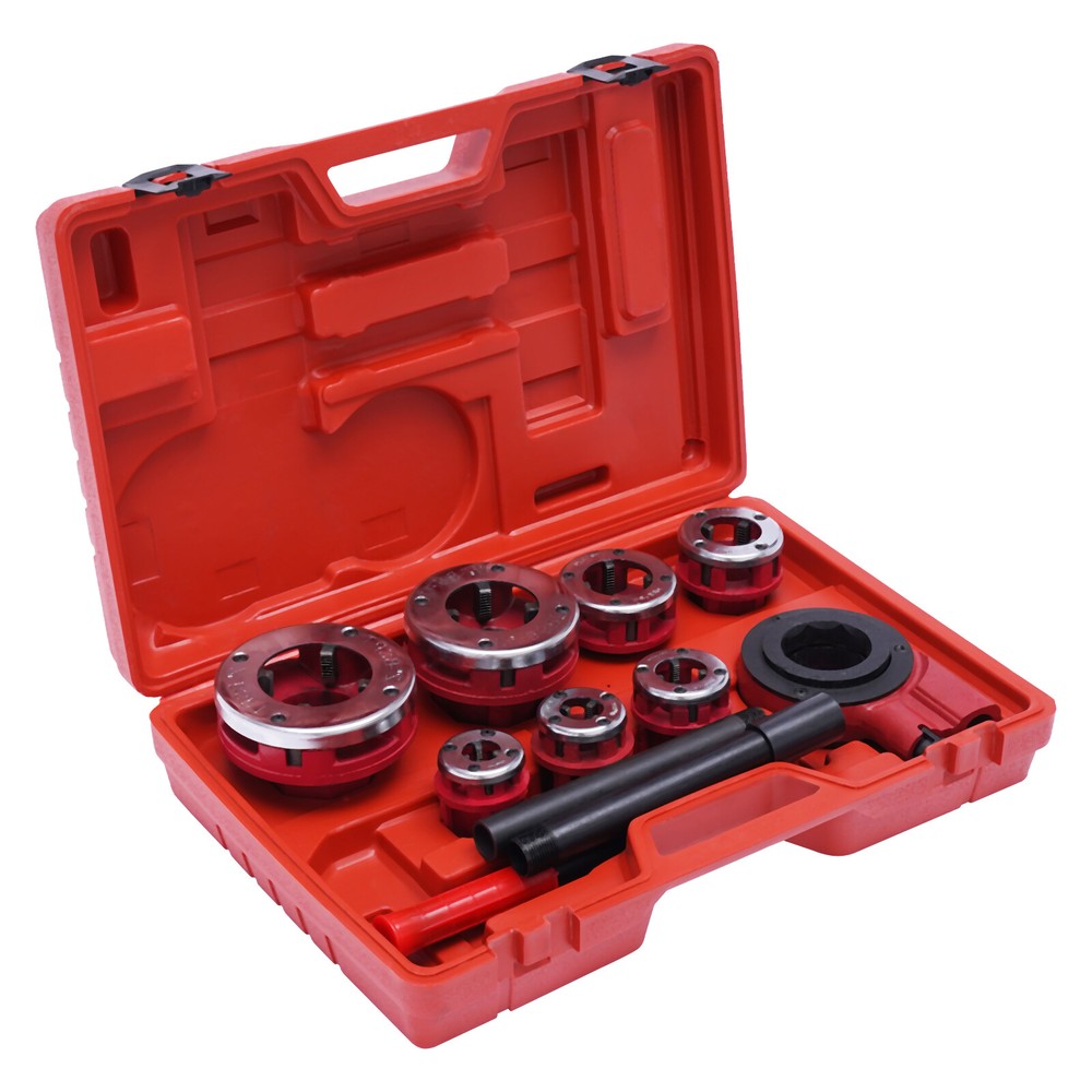 7 Size Pipe Threader Kit Pipe Thread Cutter Tap Bar Head Pipe Die Threading Sets