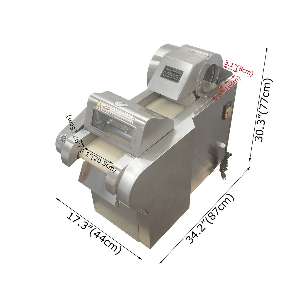Automatic Vegetable Chopping Machine 1-25mm Thickness 110V 1500W(2HP)