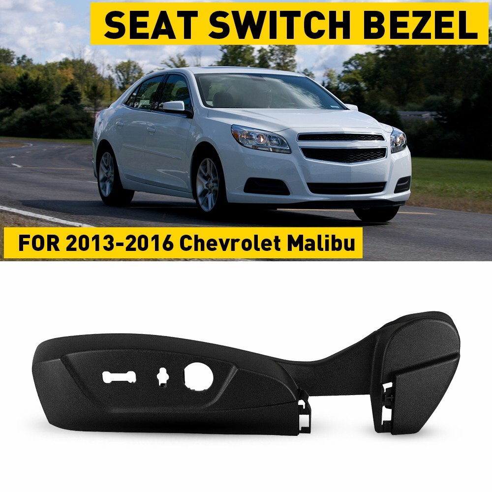 Left Driver Outer Seat Switch Trim Bezel Panel Black For 2013-2016 Chevy Malibu
