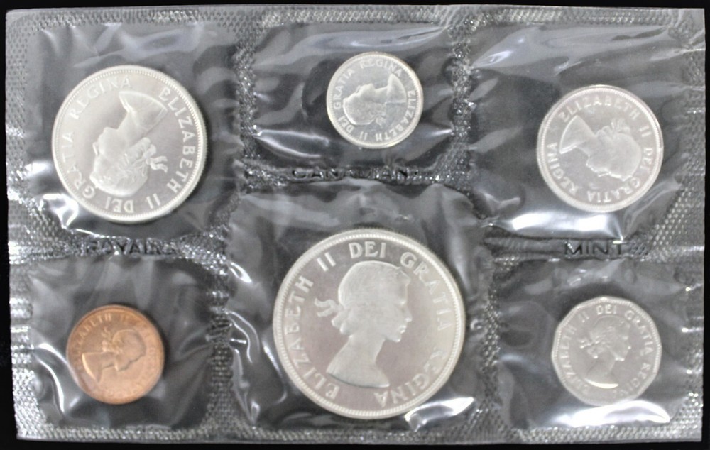 1964 CANADA SILVER PROOF LIKE SET in OGP