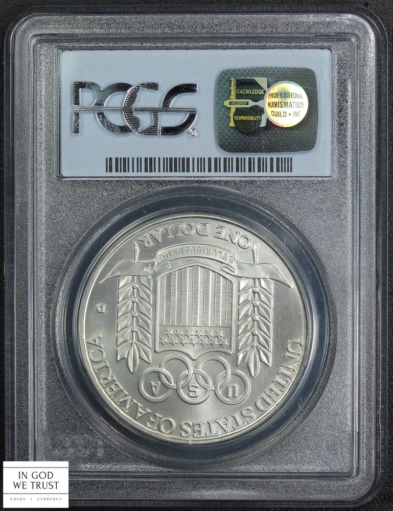 1992 D Olympics Baseball Commemorative Silver Dollar $1 PCGS MS 66
