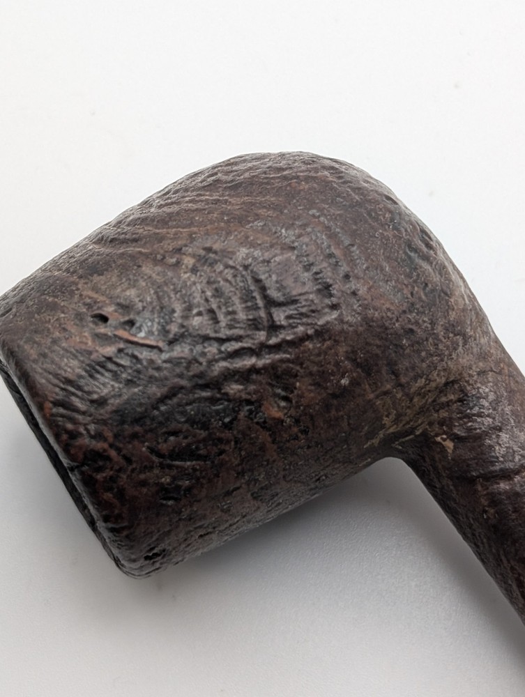 Vintage Sandblasted Briar Smoking Pipe - Billiard Style
