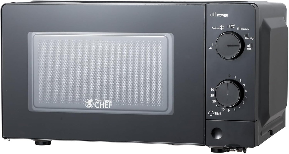 0.6 Cu. Ft. Countertop Microwave Oven, Mechanical Dial Controls, 700W, Pull Hand