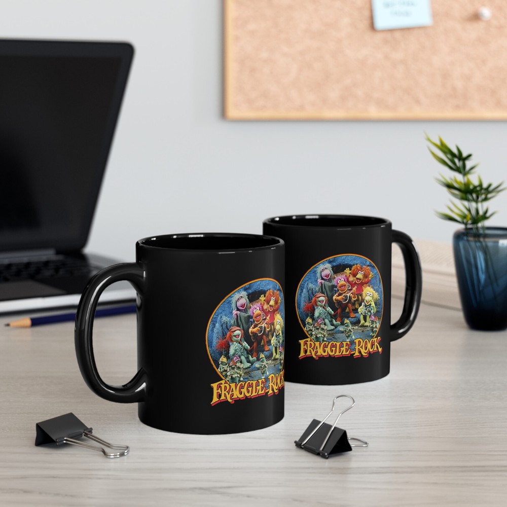 Fraggle TV Show  11oz Coffee Tea Black Mug