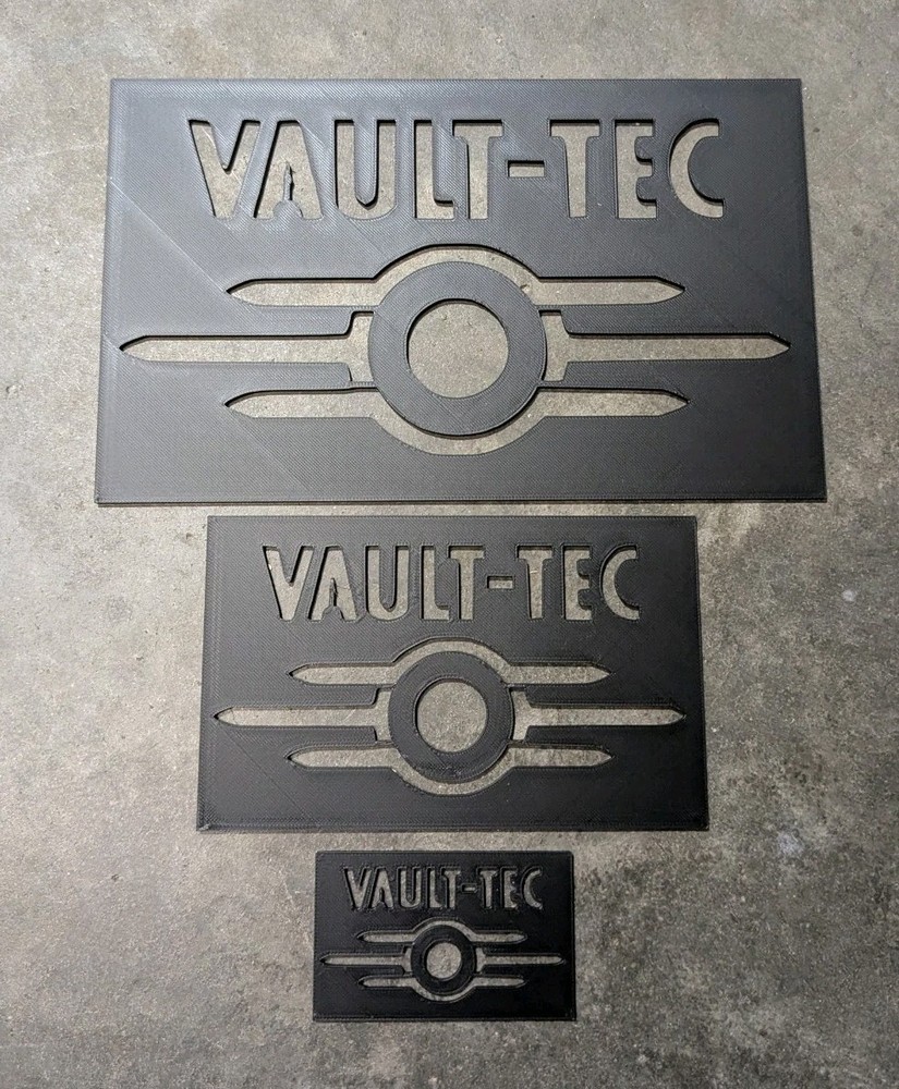 "Vault-Tec" Logo Stencil Set - 3 Sizes - Fallout Series