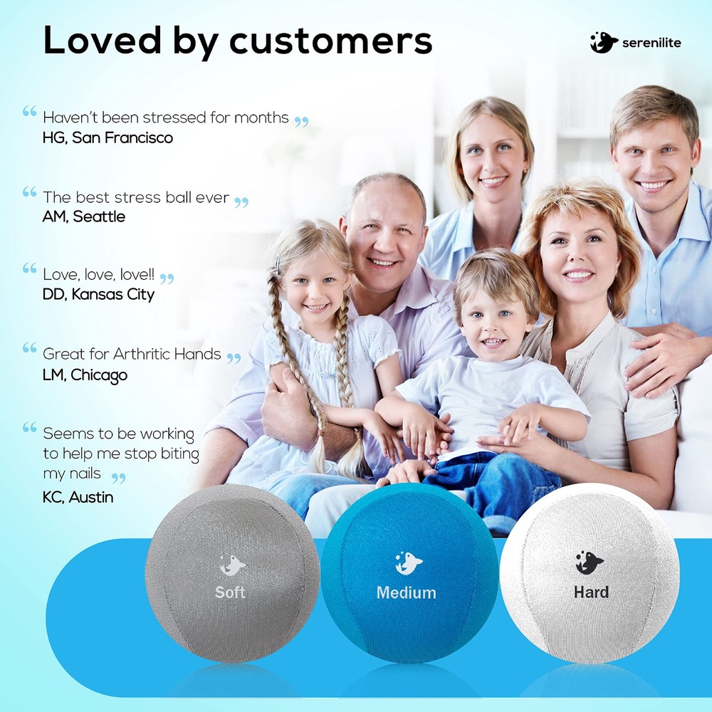Tri-Density Balls for Adults, Squeeze for Hand Therapy, Bundle, Hand Exercise...