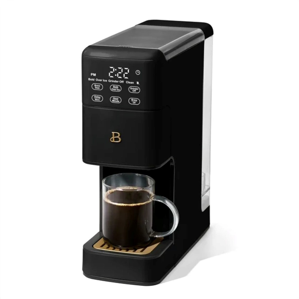 Beautiful 19333 Perfect Grind Programmable Single Serve Coffee Maker, Black