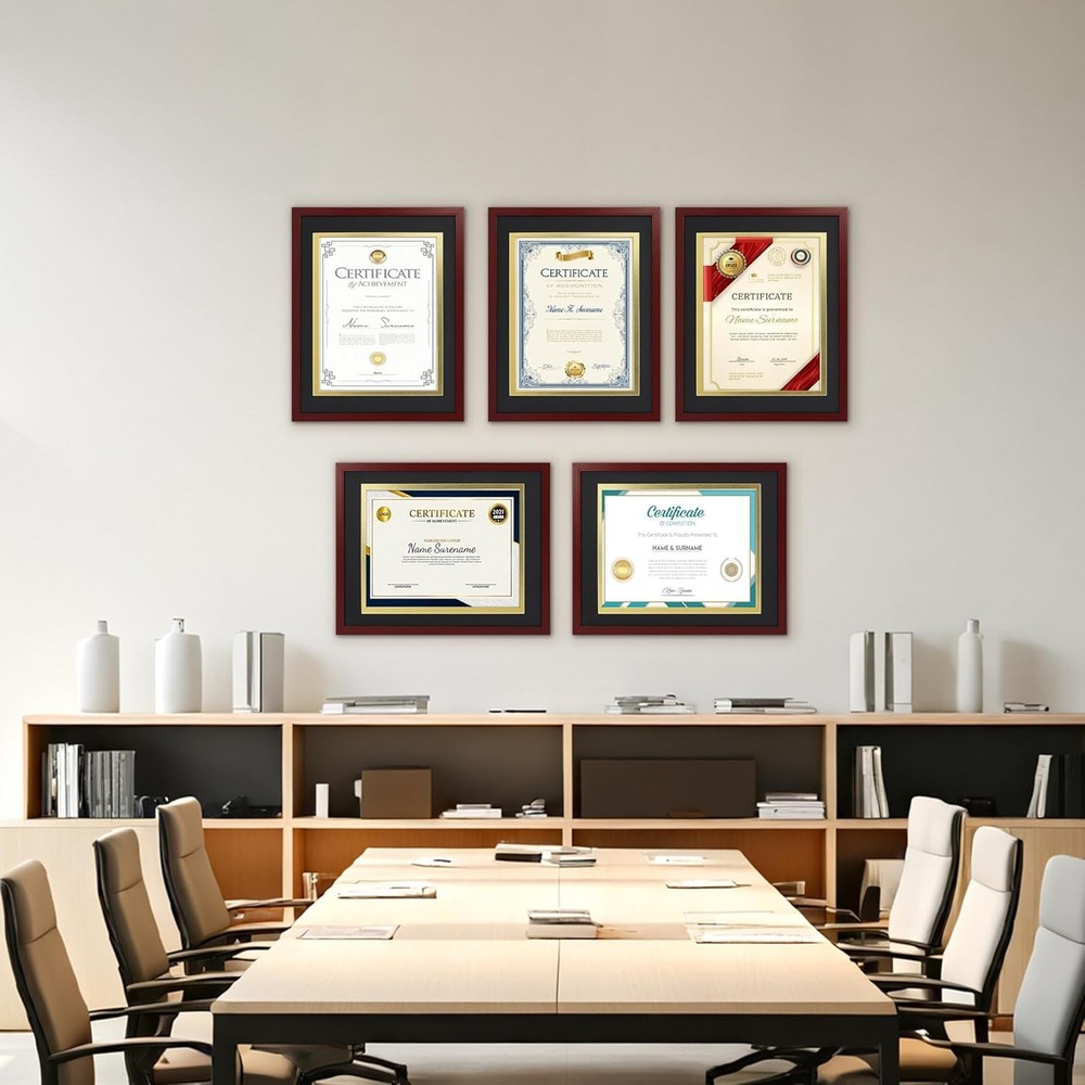 Robust 2-Pack Diploma Frames in Mahogany - Effortless Document Display