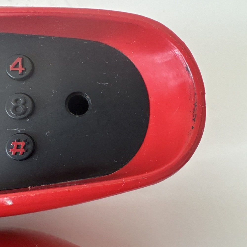 TeleQuest Red 1984 Hot Lips Push Button Phone Landline Untested