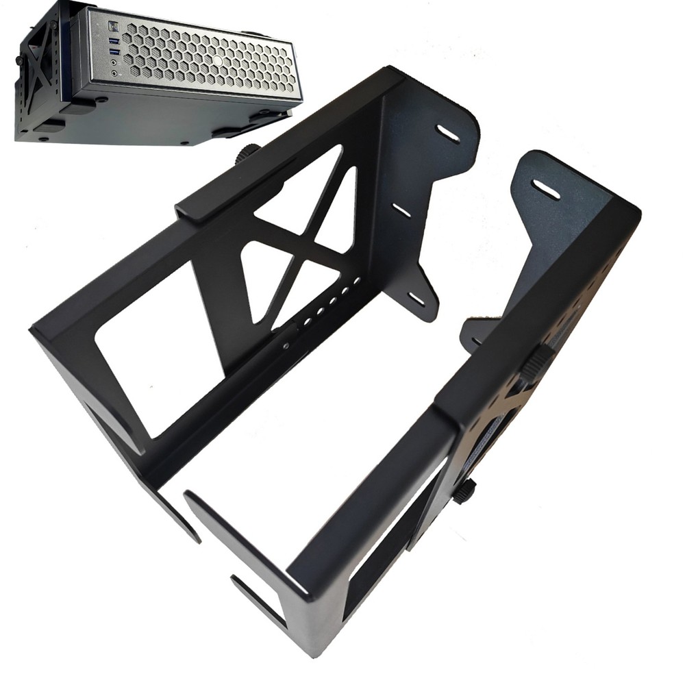 Computer Under Desk Mount Adjustable PC Bracket Adjustable Concealed