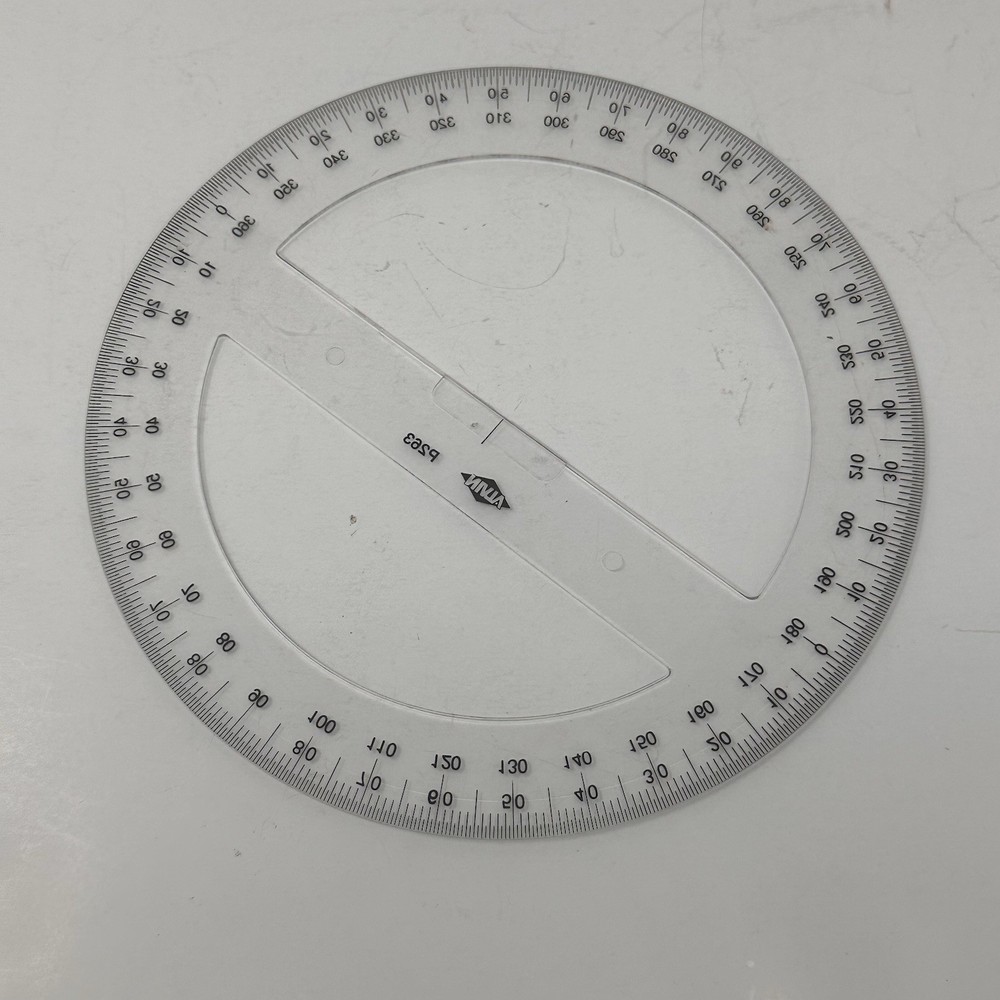 Alvin P263 -8" Circular 360 Degree Arc Template Protractor Plotter Drafting Tool