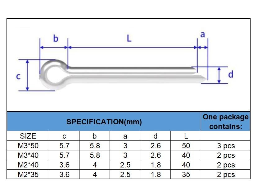 Marine Propeller Cotter Pins 4 Packages