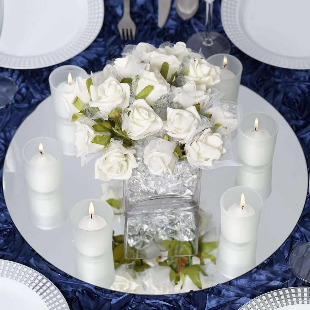 12 pcs Round 8" Glass MIRRORS Wedding Table Decorations