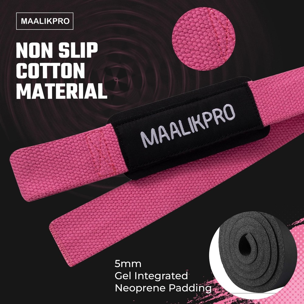 Weight Lifting Straps | Wrist Lifting Strap Light Pink