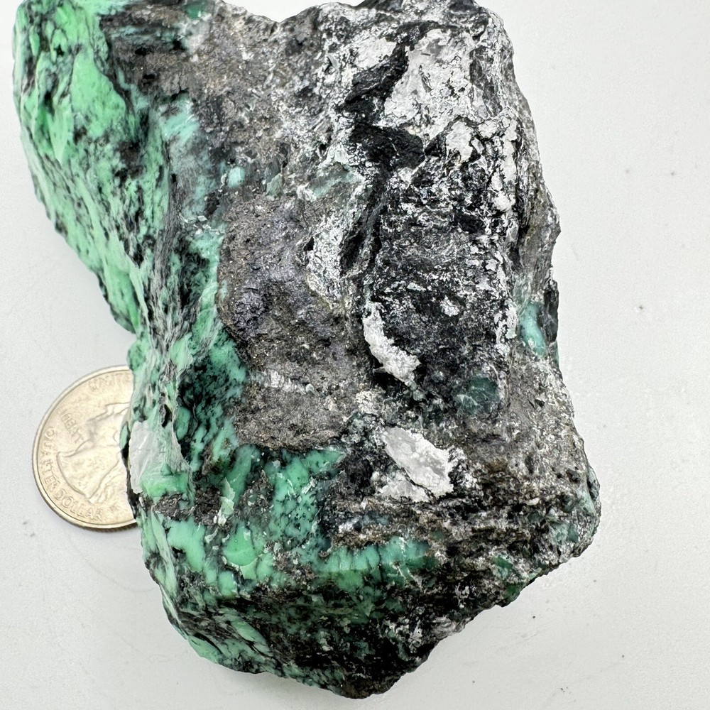 Natural Variscite 406 Grams Green Solid And Hard Great Looking Matrix